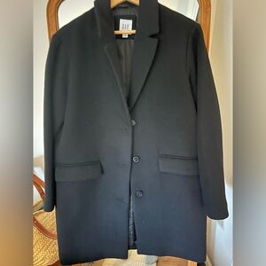 GAP Women's Wool Blend Black Coat